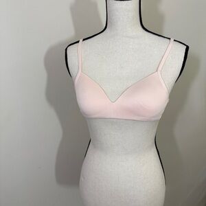 Hanes Pink Wireless Triangle Bra Intimates